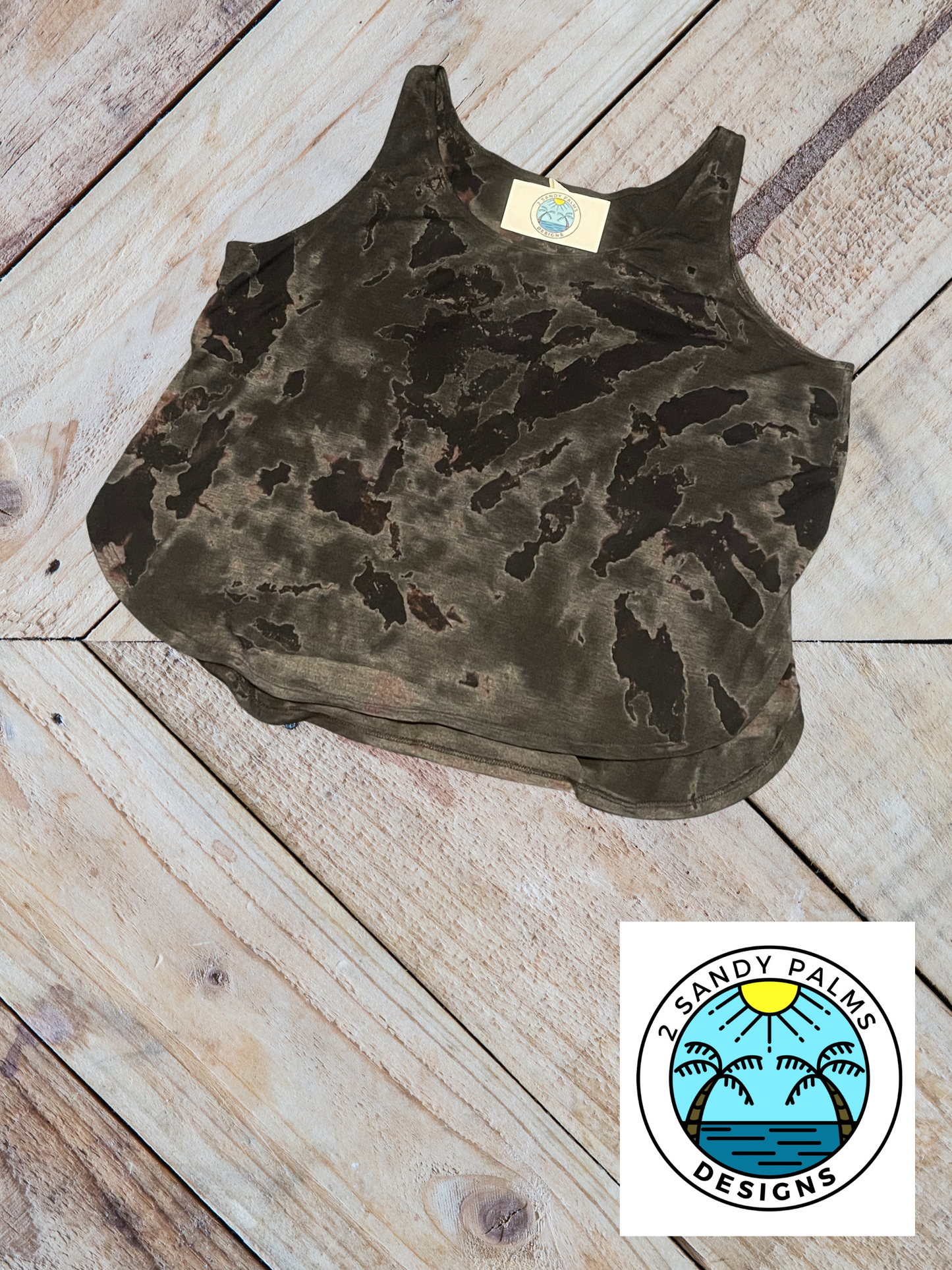 Black Bleached Tank top
