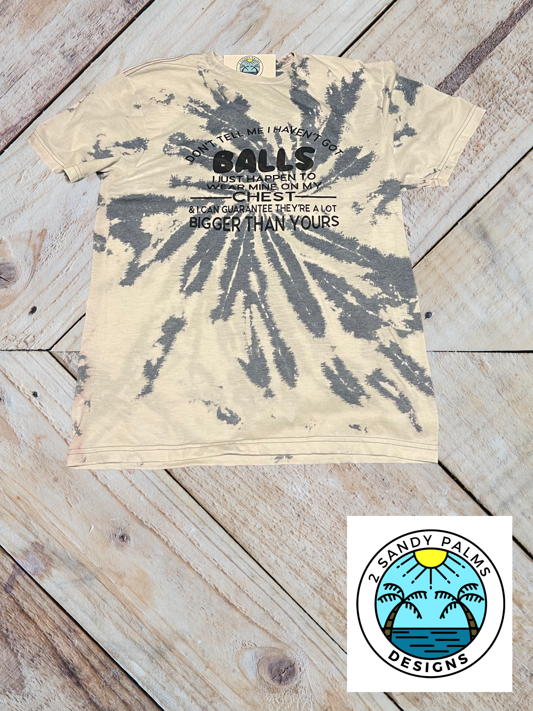 Blue bleached BALLS Sublimation T-shirt