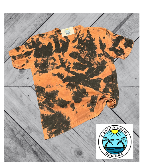 Dark gray bleached red T-shirt