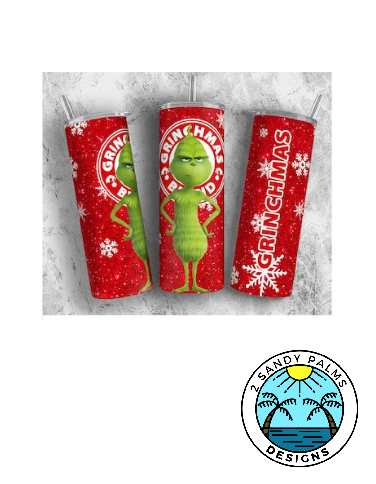 20oz. Skinny Red Grinchmas Tumbler