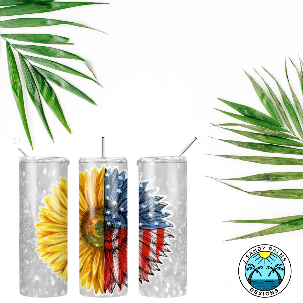 20oz. sunflower flag skinny tumbler