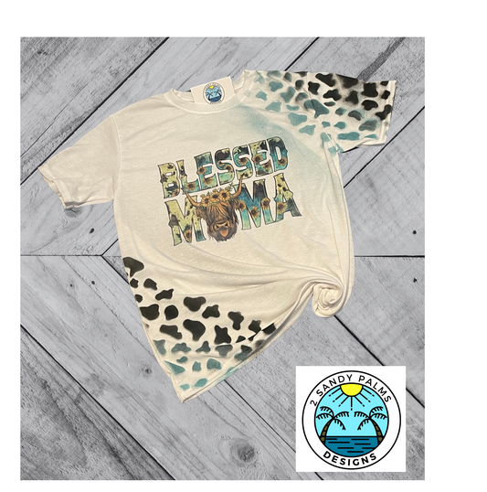 White Blessed Mama shirt