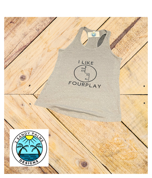 light gray I like fourplay tank-top