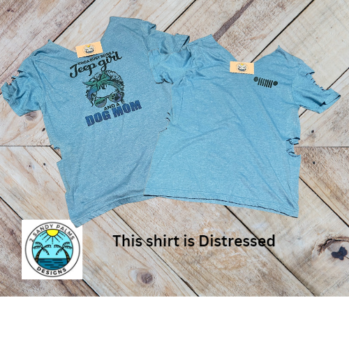 Kinda busy being a Jeep girl and a dog mom blue T-shirt
