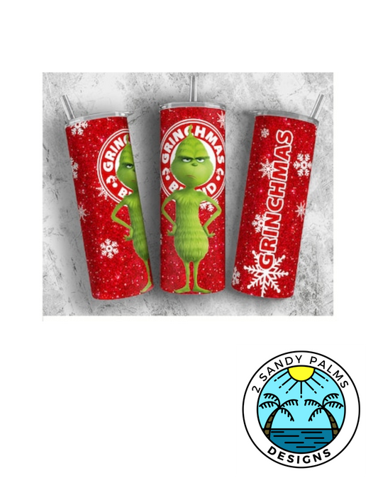 20oz. Skinny Red Grinchmas Tumbler