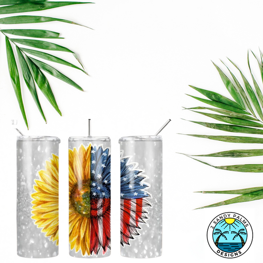 20oz. sunflower flag skinny tumbler 